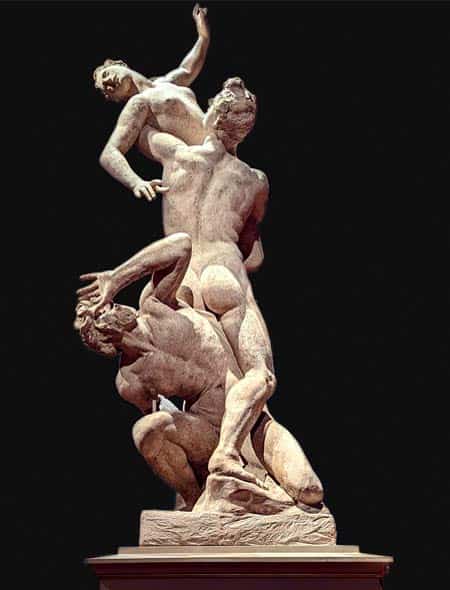 Giambologna, Abduction of a Sabine Woman ( The rape of the sabine women ), 1581-83, marble, 410 cm high (Piazza signoria, Florence)